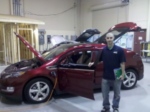 Me next to the Chevy Volt